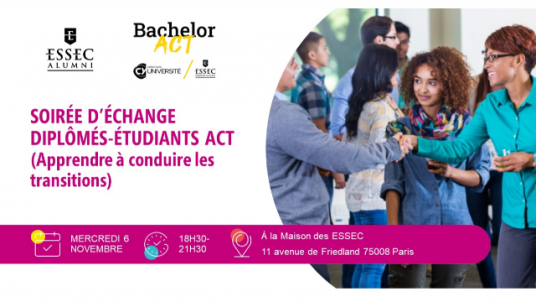 Soirée d’échange diplômés-étudiants ACT (Apprendre à Conduire les Transitions) 🌱🤝