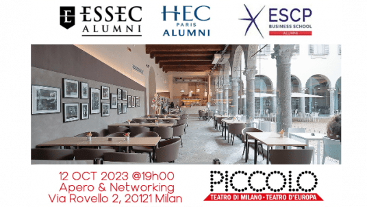 Aperitivo with ESSEC x HEC x ESCP @ the Piccolo Teatro 