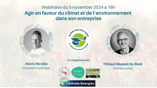  Webinaire "Agir en faveur du climat et de l’environnement dans son entreprise"