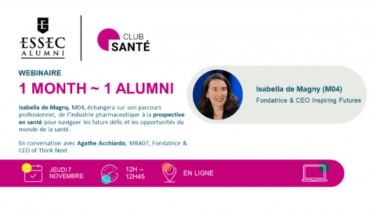 Webinaire ~ 1 Month 1 Alumni : de l'industrie pharmaceutique à la prospective en santé