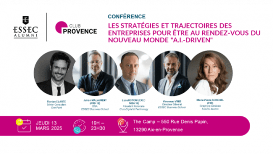 Conférence ~ "Pour être au rendez-vous du nouveau monde AI-Driven" et rencontre avec V. Vinzi, DG ESSEC et MP. Schickel, DG ESSEC Alumni